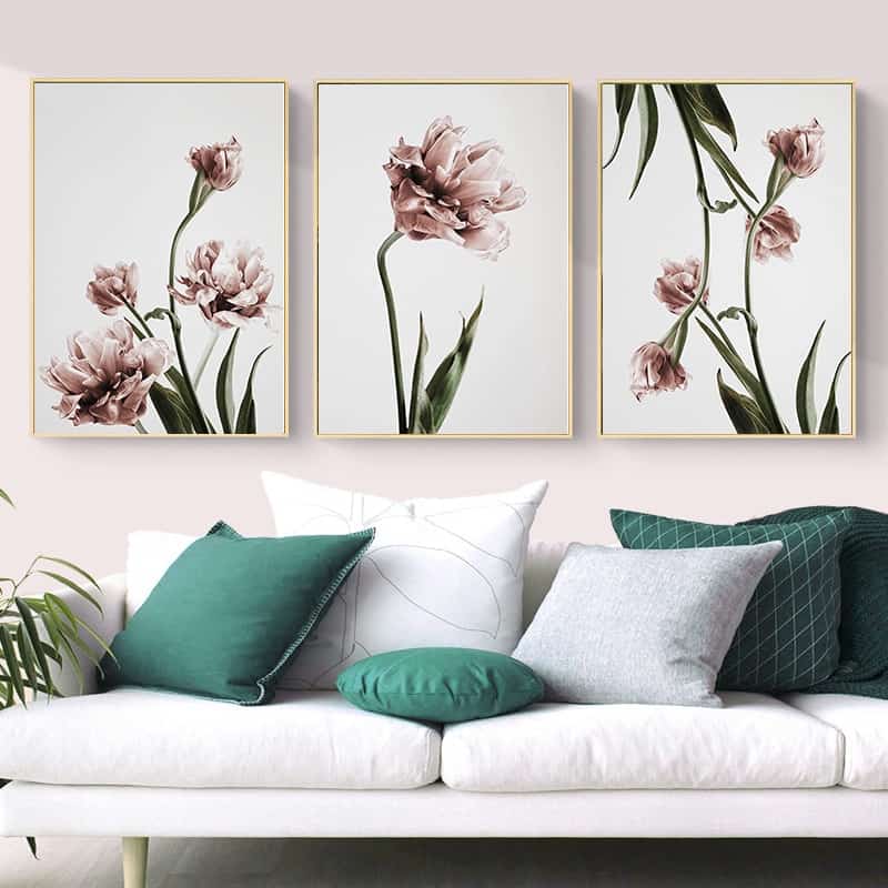 Modern Tulip Wall Art Canvas | Artsare.com